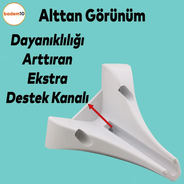 Petek Lüks Mobilya Kanepe Sehpa Tv Ünitesi Koltuk Puf Ayağı 15 Cm Beyaz Baza Ayakları - 3