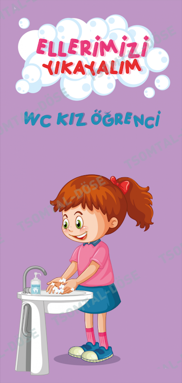Kız Öğrenci (WC) Tuvalet Kapısı Giydirme