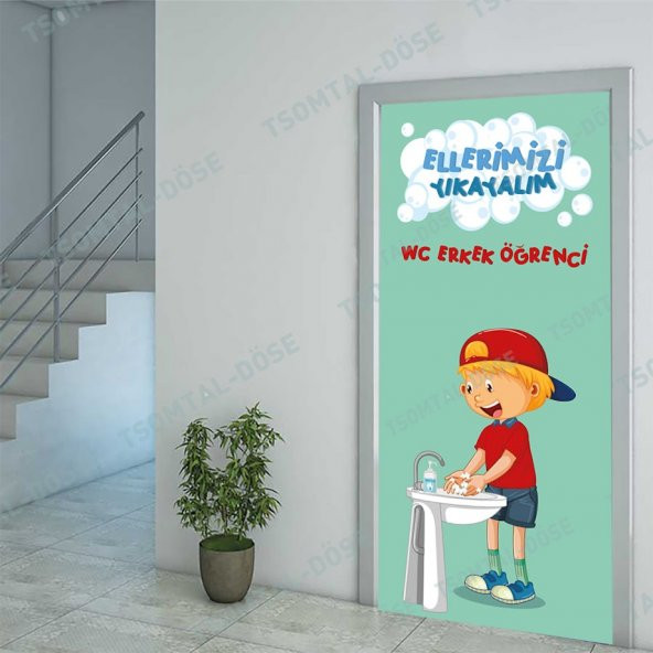 Erkek Öğrenci (WC) Tuvalet Kapısı Giydirme - Resim 2