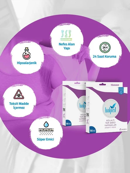 KOLPED Koltuk Altı Pedi Ter Emici Yapraklar 112 Adet (2 PAKET) - 6