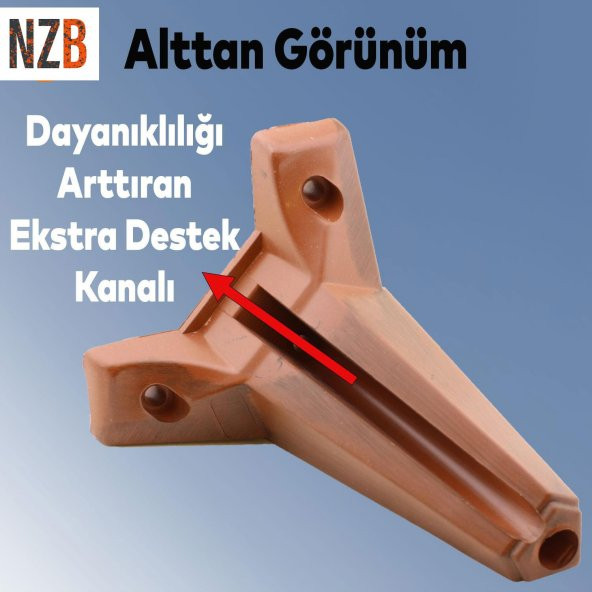 Lüks Mobilya Kanepe Sehpa TV Ünitesi Koltuk Ayağı 15 cm Ahşap Desenli Kahverengi Baza Ayak - 6