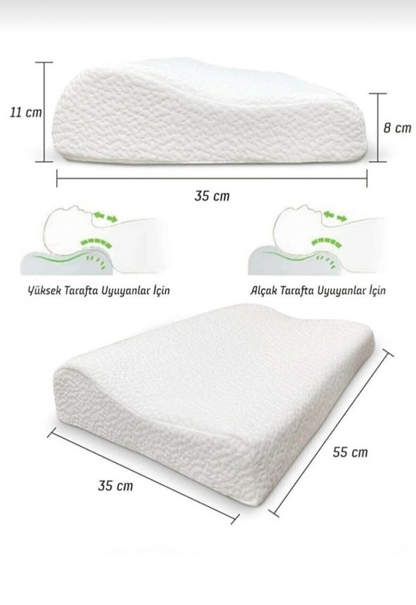 Boyun Destekli Ortopedik Visco Yastık Boyun Fıttığı Boyun Düzleşmesi Boyun Ağrısı Destekli Ortapedik Yastık - 7