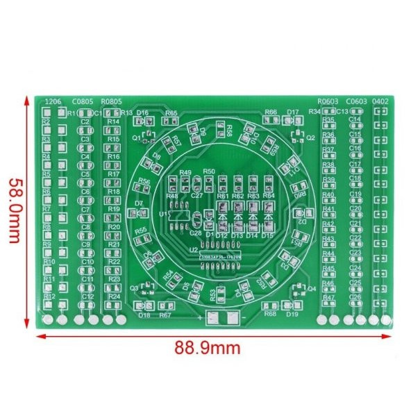 SMD Lehimleme Uygulama Kartı CD4017 NE555 - Demonte(Montesiz) - Resim 3