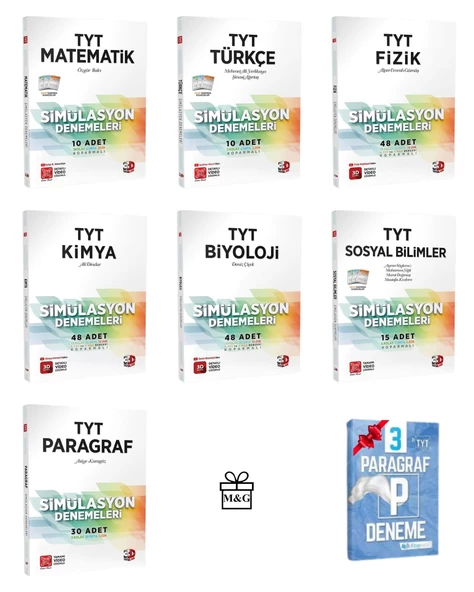 TYT Mat Türkçe Fizik Kimya Biyoloji Sosyal Paragraf Simülasyon Deneme ürün görseli