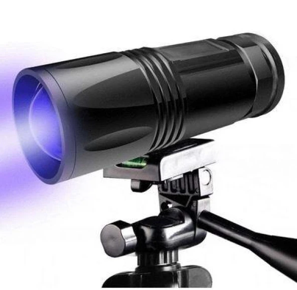 4 Renk UV Balıkçı Feneri 300 Lümen Zoom 2 Mod USB Şarj Dahili Pil - 2