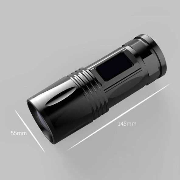 4 Renk UV Balıkçı Feneri 300 Lümen Zoom 2 Mod USB Şarj Dahili Pil - 3