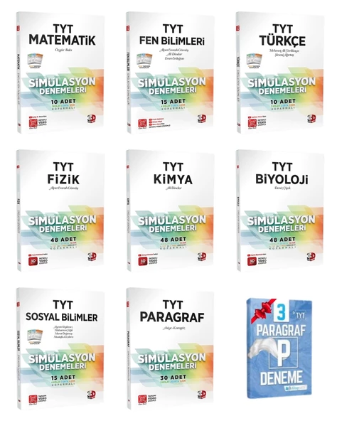 TYT Tüm Dersler Simülasyon Denemeleri Seti ( 8 Kitap )