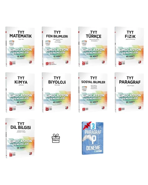 TYT Tüm Dersler Simülasyon Denemeleri Seti ( 9 Kitap M&G ) ürün görseli 1
