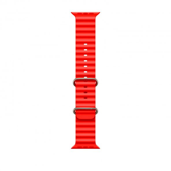 Winex 42-49mm Yeni Nesil Apple Uyumlu Akıllı Saat Kordonu Silikon Kırmızı - 1