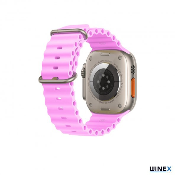 Winex 42-49mm Yeni Nesil Apple Uyumlu Akıllı Saat Kordonu Silikon Lila - 3