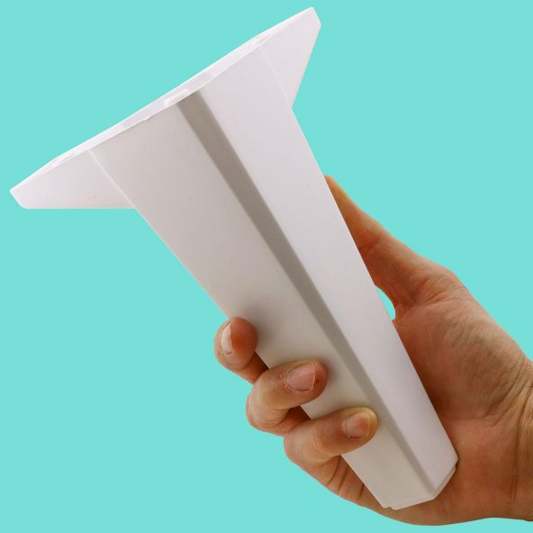 Lüks Mobilya Kanepe Sehpa TV Ünitesi Koltuk Ayağı 20 cm Beyaz Baza Ayak - 2
