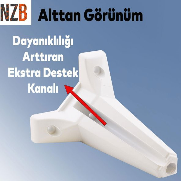 Lüks Mobilya Kanepe Sehpa TV Ünitesi Koltuk Ayağı 20 cm Beyaz Baza Ayak - 3