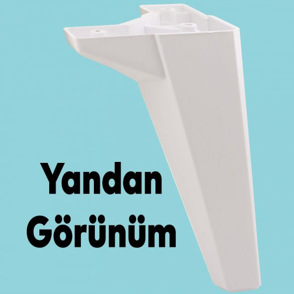 Lüks Mobilya Kanepe Sehpa TV Ünitesi Koltuk Ayağı 20 cm Beyaz Baza Ayak - 6