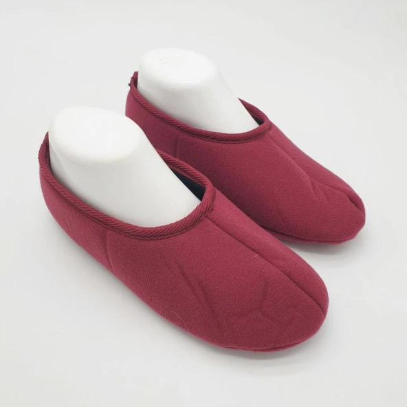 Sade Ev Patiği Klasik Model Bordo Renk - 6