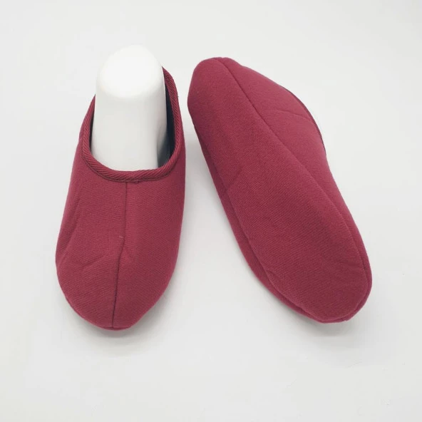Sade Ev Patiği Klasik Model Bordo Renk - 11