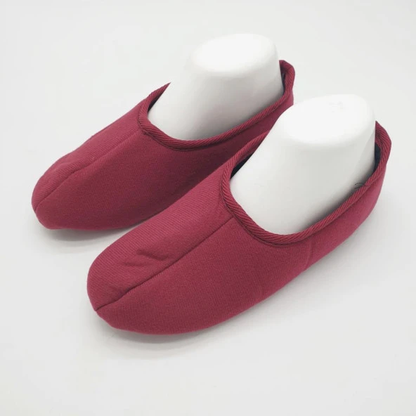 Sade Ev Patiği Klasik Model Bordo Renk - 8