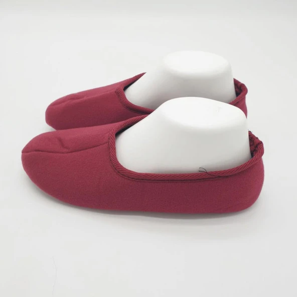 Sade Ev Patiği Klasik Model Bordo Renk - 10