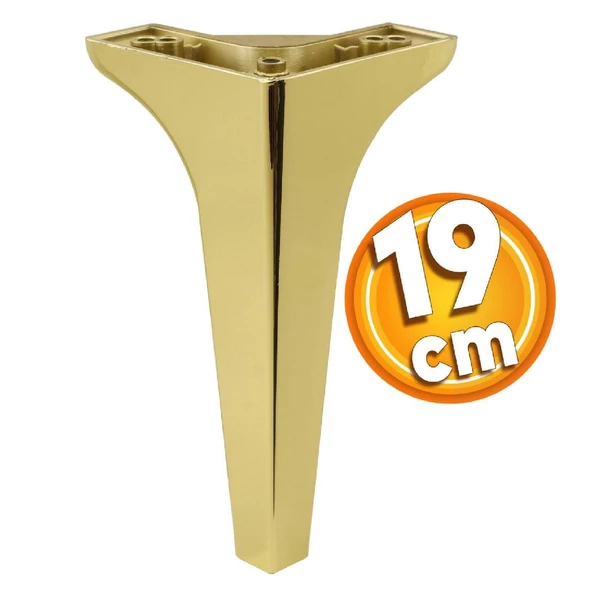 Sedef Lüks Mobilya Kanepe Tv Ünitesi Konsol Koltuk Ayağı 19 Cm Altın Gold Ayakları