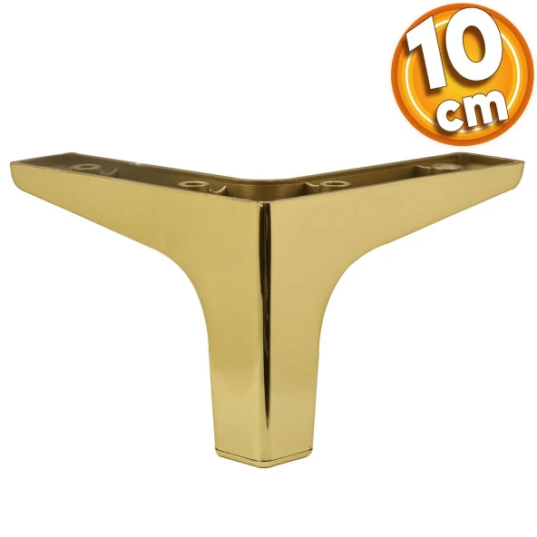 Sedef Lüks Mobilya Kanepe Sehpa TV Ünitesi Koltuk Ayağı 10 cm Altın Gold Baza Ayak