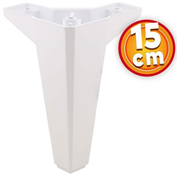 Lüks Mobilya Kanepe Sehpa TV Ünitesi Koltuk Ayağı 15 cm Beyaz Baza Ayak ürün görseli