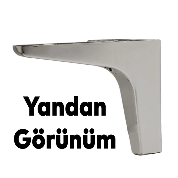 Sedef Lüks Mobilya Kanepe Tv Ünitesi Koltuk Ayağı 10 Cm Parlak Plastik Krom Renk Baza Ayakları - Resim 6