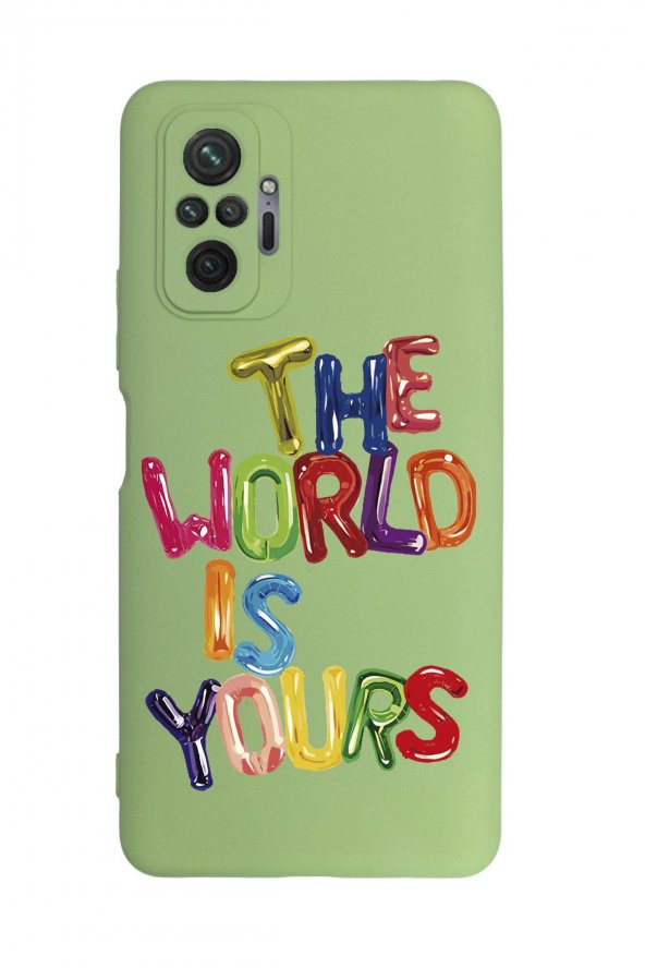 Xiaomi Redmi Note 10 Pro The World Is Yours Desenli Premium Silikonlu Telefon Kılıfı