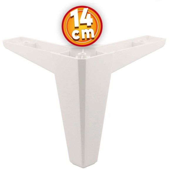 Lüks Mobilya Kanepe Sehpa TV Ünitesi Koltuk Ayağı 14 cm Beyaz Baza Ayak