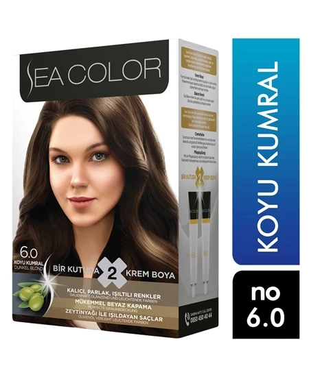 Sea Color 2'li Krem Saç Boyası 6/0 Koyu Kumral 8698753382027