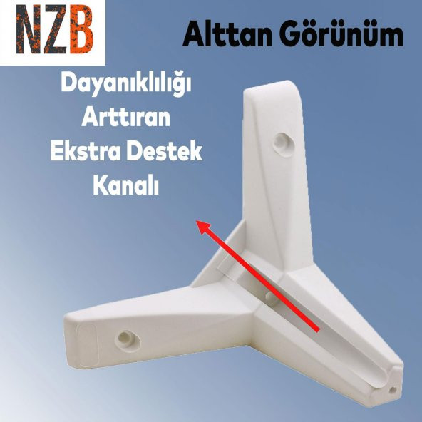 Lüks Mobilya Kanepe Sehpa TV Ünitesi Koltuk Ayağı 10 cm Beyaz Baza Ayak - Resim 5