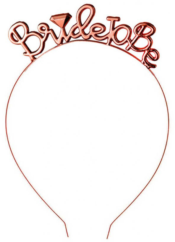 TAÇ BRIDE TO BE METAL ROSE GOLD 1 ADET - 2