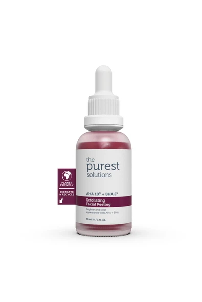 The Purest Canlandırıcı & Cilt Tonu Eşitleyici Yüz Kırmızı Peeling Serum 30 Ml (aha 10% + Bha 2%) ürün görseli 1