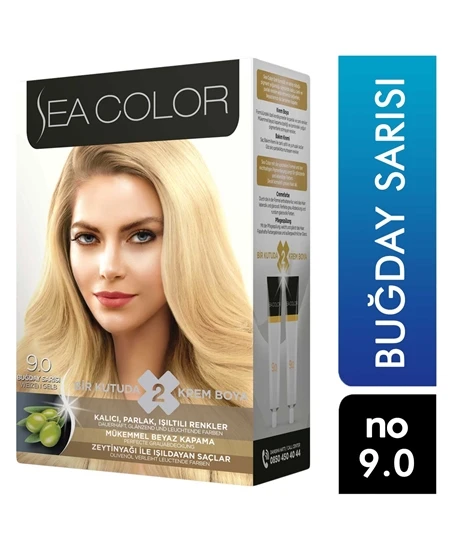 Sea Color Sarı Saç Boyası 9/0 Buğday Sarısı