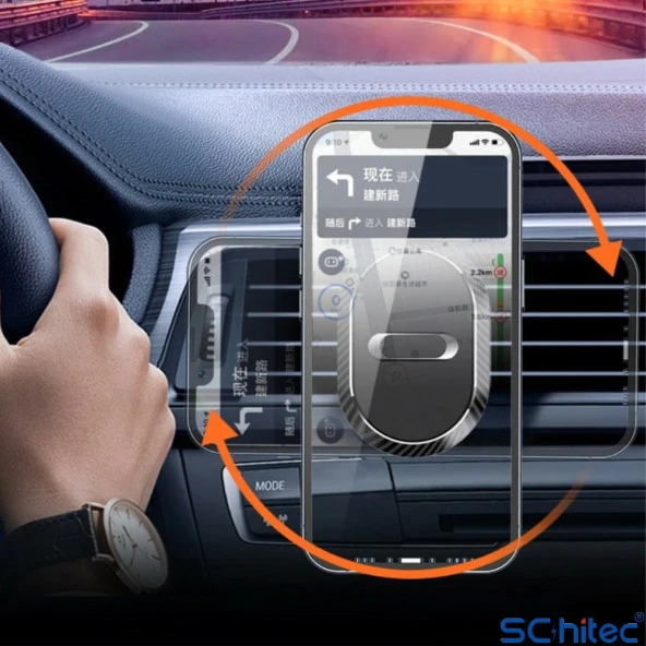 ScHitec B076 Manyetik Kilitli Araç İçi Telefon Tutucu - 4