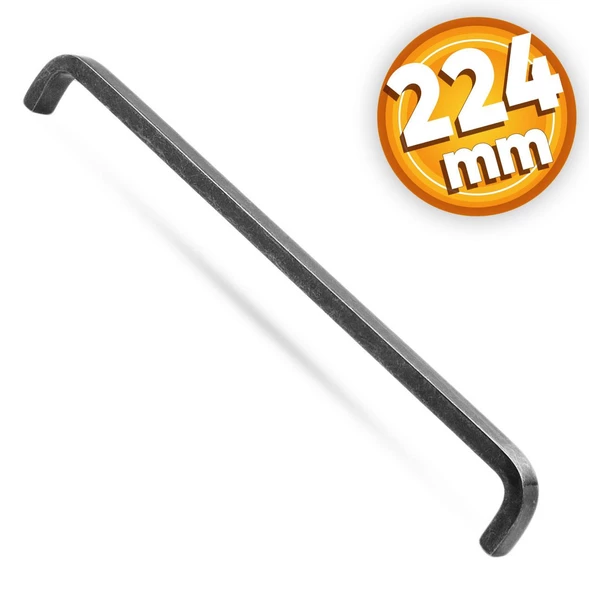 Paris (224 mm-22.4 cm) Eskitme Antik Gümüş Metal Mobilya Mutfak Çekmece Dolap Kulpu Kulbu Kulpları