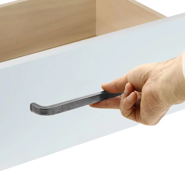 Paris (160 mm-16.0 cm) Eskitme Antik Gümüş Metal Mobilya Mutfak Çekmece Dolap Kulpu Kulbu Kulpları - Resim 2