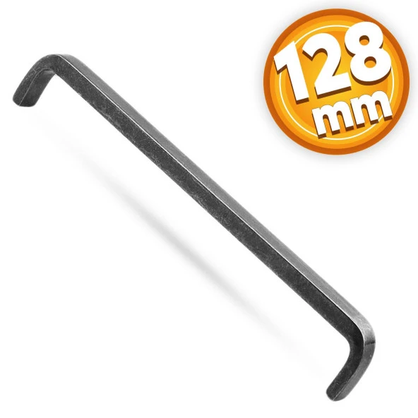 Paris (128 mm-12.8 cm) Eskitme Antik Gümüş Metal Mobilya Mutfak Çekmece Dolap Kulpu Kulbu Kulpları