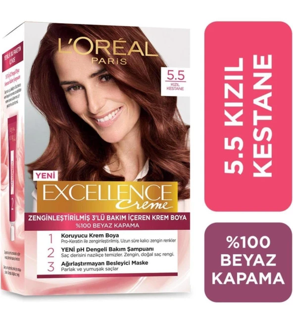 LOREAL EXCELLENCE SET 5.5 KIZIL KESTANE