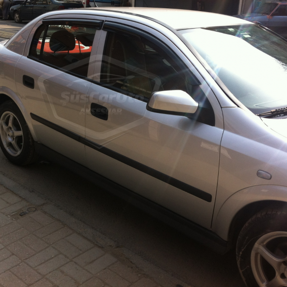 Opel Astra G 1998-2004 Uyumlu Mugen Cam Rüzgarlığı Seti Piano Black 4lü İthal - 3