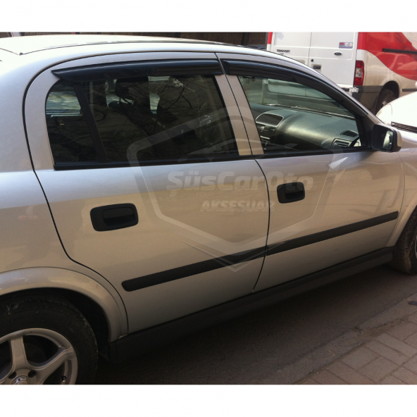 Opel Astra G 1998-2004 Uyumlu Mugen Cam Rüzgarlığı Seti Piano Black 4lü İthal - 4