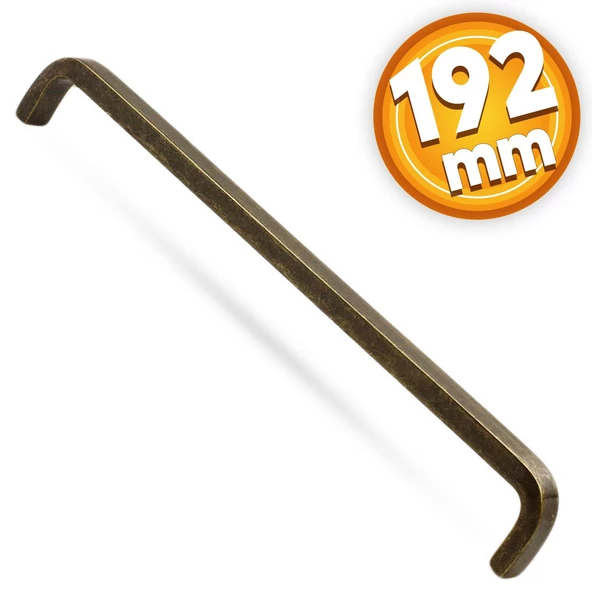 Paris (192 mm-192.2 cm) Eskitme Antik Sarı Metal Mobilya Mutfak Çekmece Dolap Kulpu Kulbu Kulpları