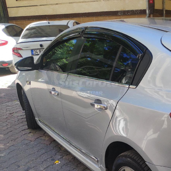 Chevrolet Cruze Uyumlu Mugen Cam Rüzgarlığı Seti Piano Black 4lü İthal - 2