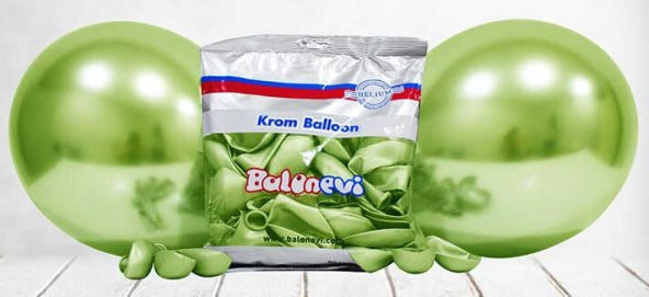 BALON KROM PARLAK 12 İNC AÇIK YEŞİL 50 ADET - 4