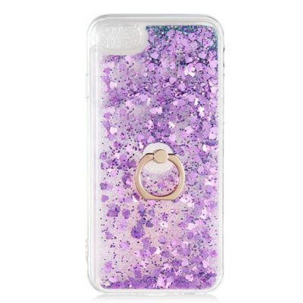 Apple iPhone 7 Kılıf Sulu Simli Akışkan Silikon - 5