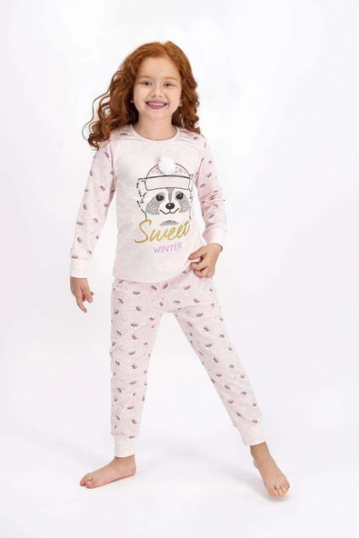 Rolypoly Pembemelanj Sweet Winter Kız Çocuk Pijama Takımı