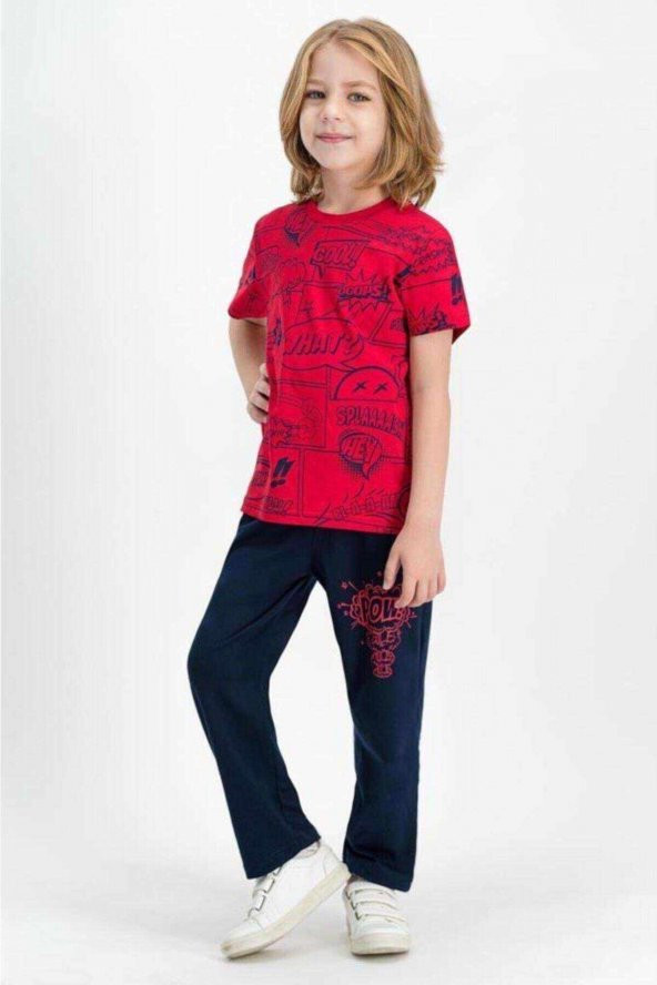 Pow Kırmızı Erkek Çocuk Pijama Takımı Rp1663-c