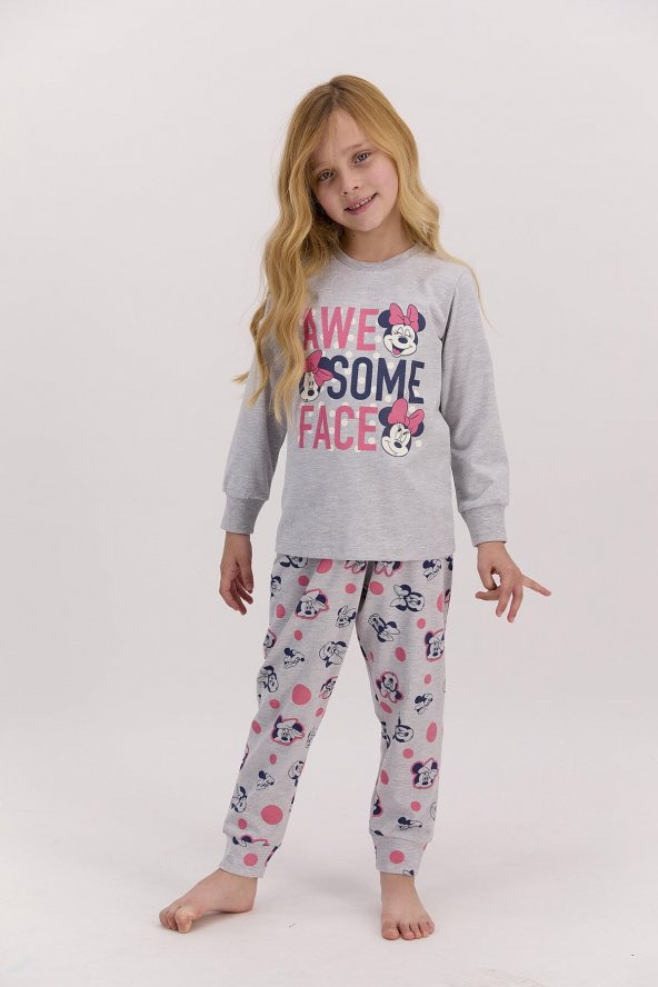 Lisanslı Awesome Face Grimelanj Kız Çocuk Pijama Takımı D4601-C