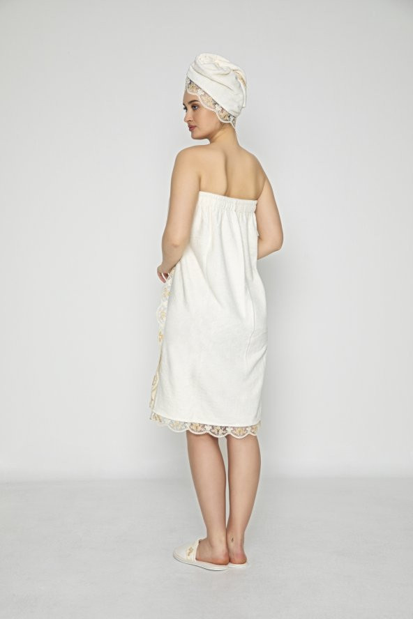 Dantelli Bambu Cotton Bayan Sauna 3lü Set - 3