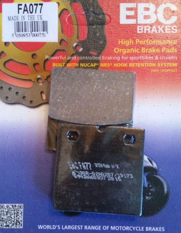 Ebc Fa077 1987-1995 BMW R 80 GS Uyumlu Ön Fren Balatası Organik Balata - 1