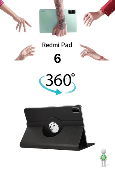 Xiaomi Redmi Pad 10.6 inç Hafif Çok Açılı Darbeye Dayanıklı Tablet Kılıfı - 5