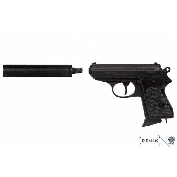 Denix Koleksiyon Grubu-SUSTURUCULU YARI OTOMATİK TABANCA, ALMANYA 1931-Orijinalden ilham alan tasarım - Resim 3